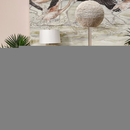 White Marble And Natural Wood Block Table Or Desk Lamp