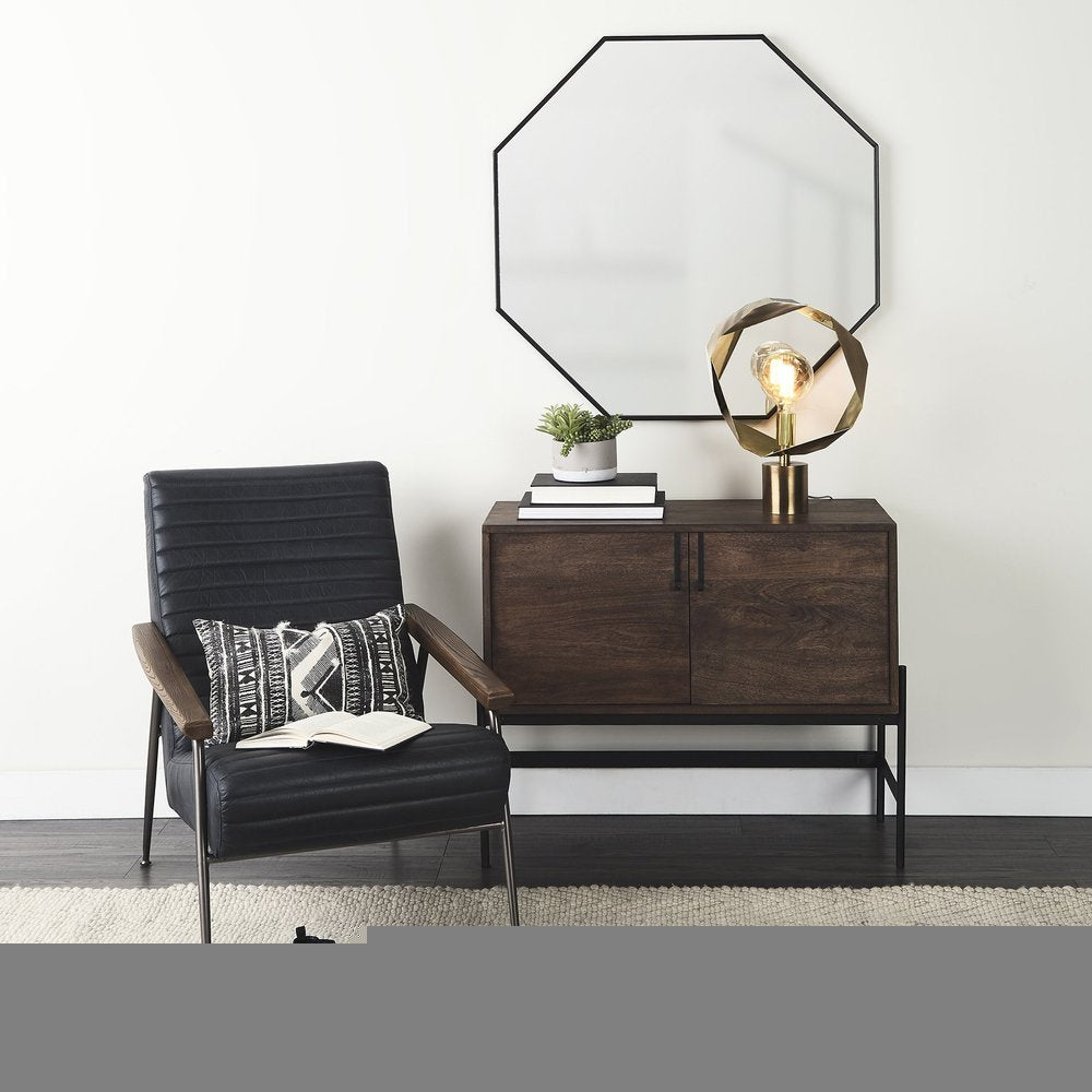 Golden Geometric Halo Table Or Desk Lamp