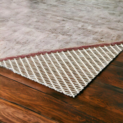 5' x 7' Ivory Striped Weave Non Slip Rug Pad