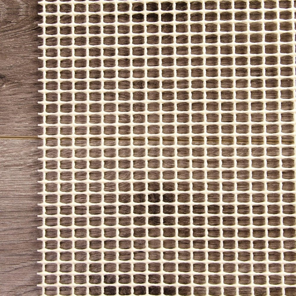5' x 7' Ivory Striped Weave Non Slip Rug Pad