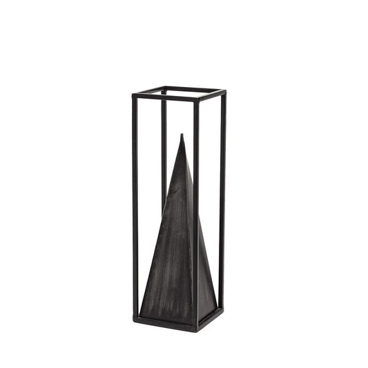 13" Black Metal Tabletop Sculpture