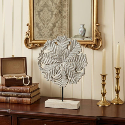 Petite Wood And Metal Floral Decor Piece