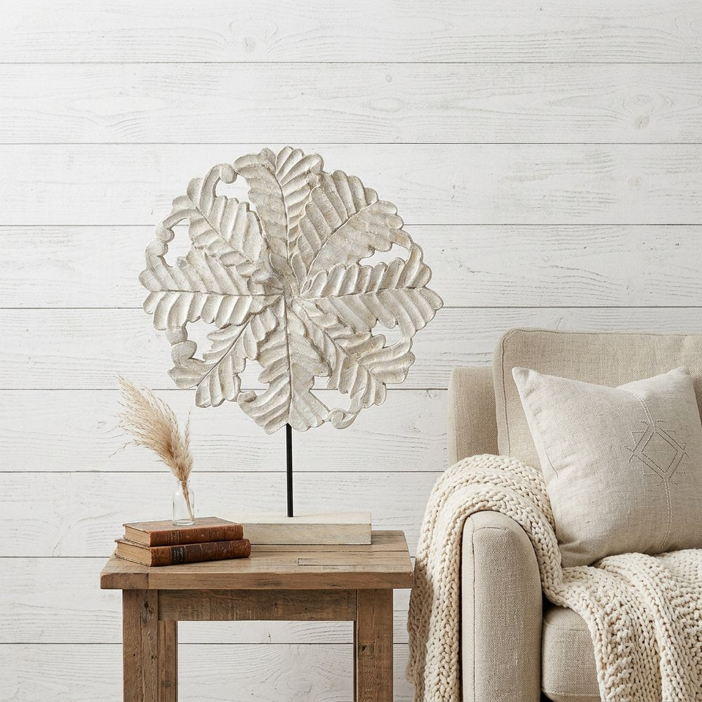 22" White Metal Sculpture