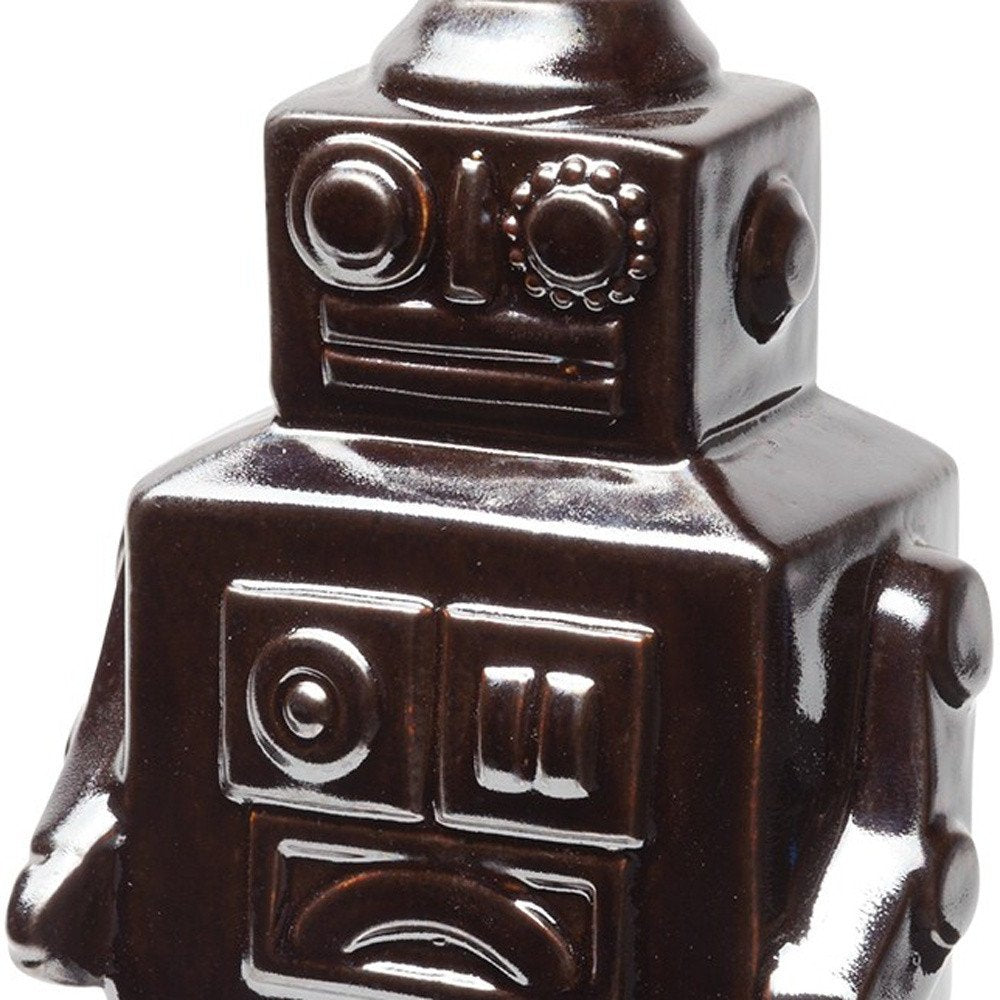 7" Silver Metal Robot Shaped Sculpture