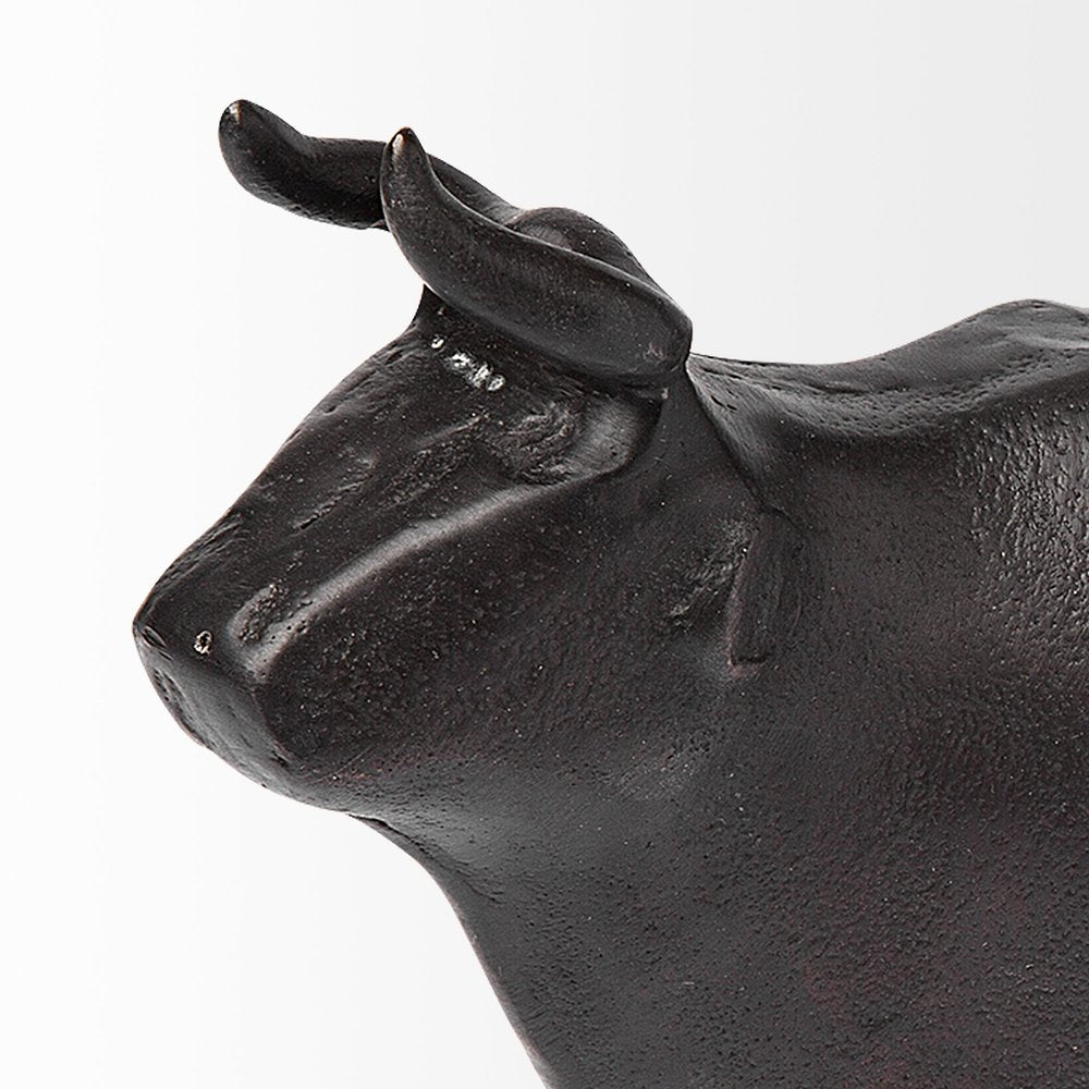 6" Black Metal Tabletop Sculpture