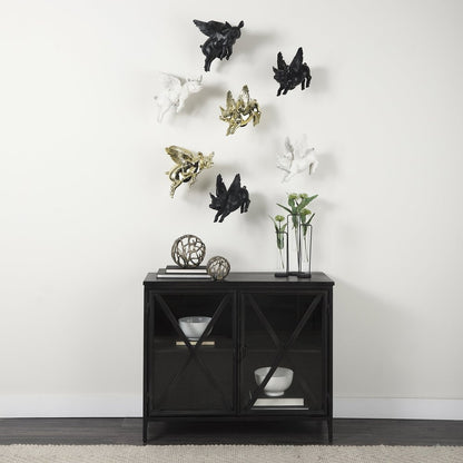 7" Antiqued Gold Rustic Tree Branch Aluminum Orb Tabletop Sculpture