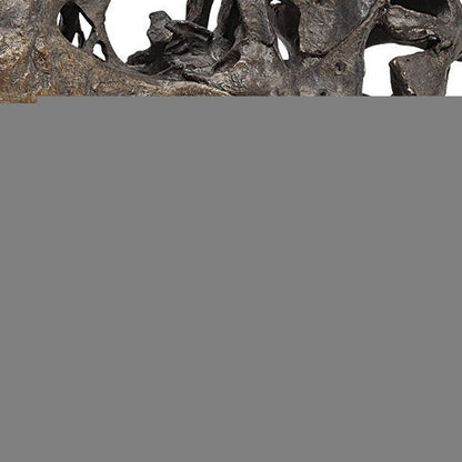 12" Brown Fabric Dinosaur Tabletop Sculpture