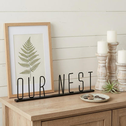 24" Black Metal Our Nest Tabletop Sculpture