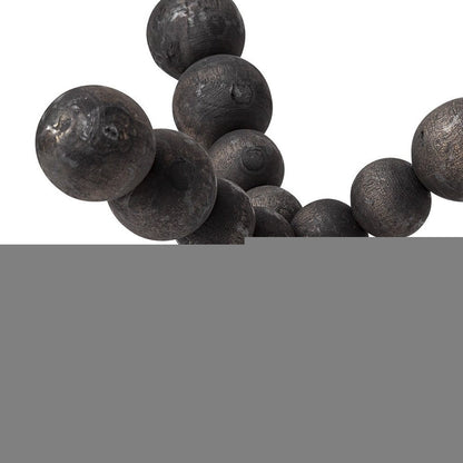 9" Black Beaded Wooden Decorative Jack Tabletop Sculpture