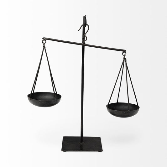 13" Libra Black Vintage Decorative Scale