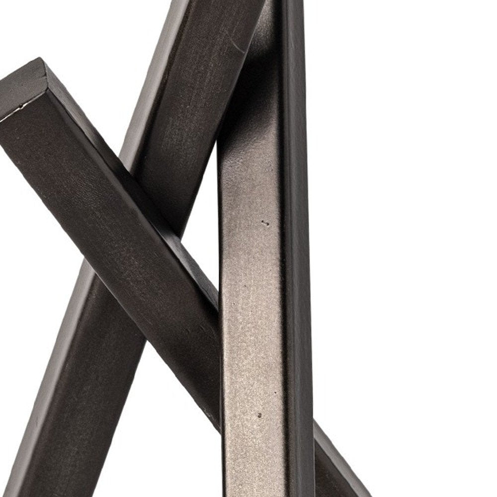 10" Black Metal Abstract Tabletop Sculpture