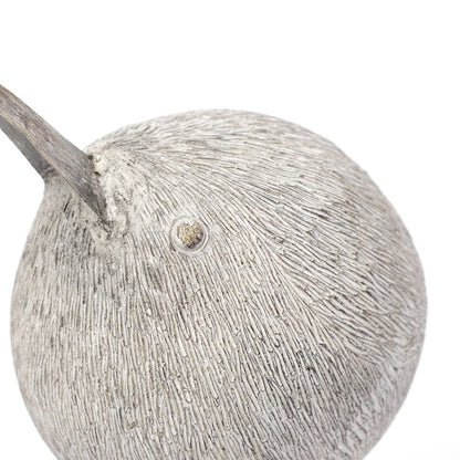 8" Off White Resin And Metal Snipe Bird Tabletop Sculpture