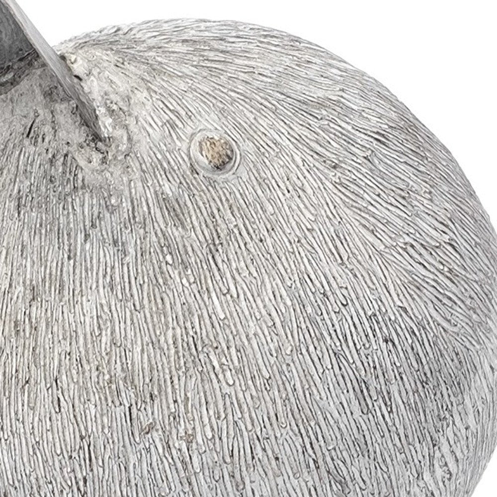 8" Off White Resin And Metal Snipe Bird Tabletop Sculpture