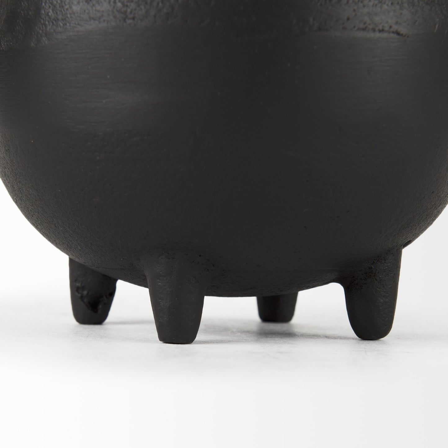 8" Black Two Handle Ceramic Jug Vase