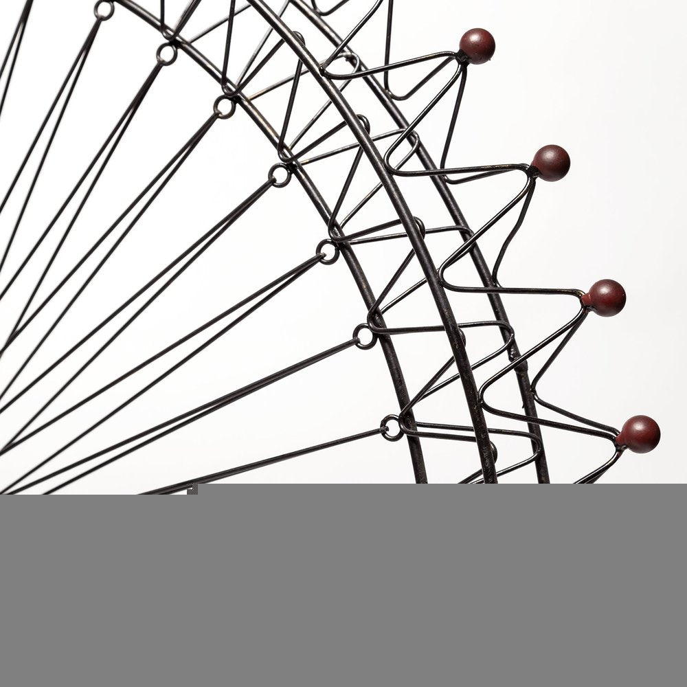 Metal And Wood London Eye Moveable Sculpture
