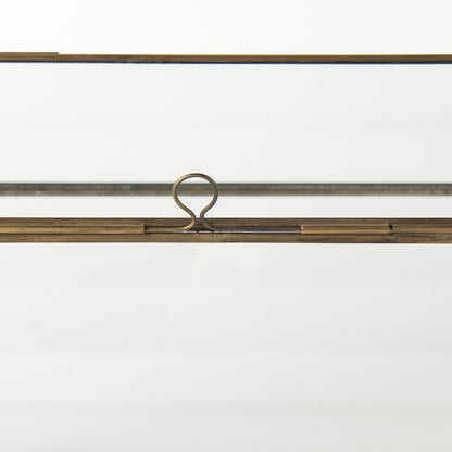 6" Clear And Gold Glass And Metal Box