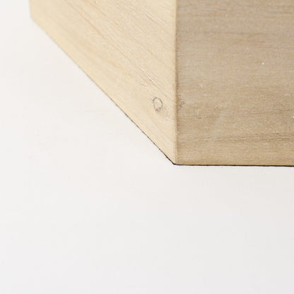 Set of Two Natural Solid Wood Box With Lid