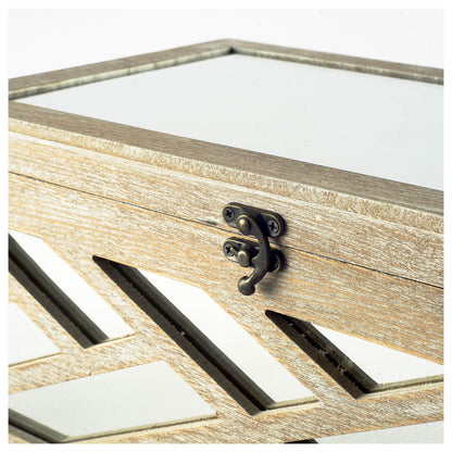 16" Off White Solid Wood Desk Organizer