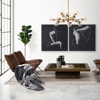 Gold Sputnik Style Eighteen Bulb Dimmable Chandelier