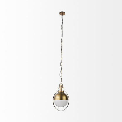 Gold Metal Sphere Pendant Hanging Light