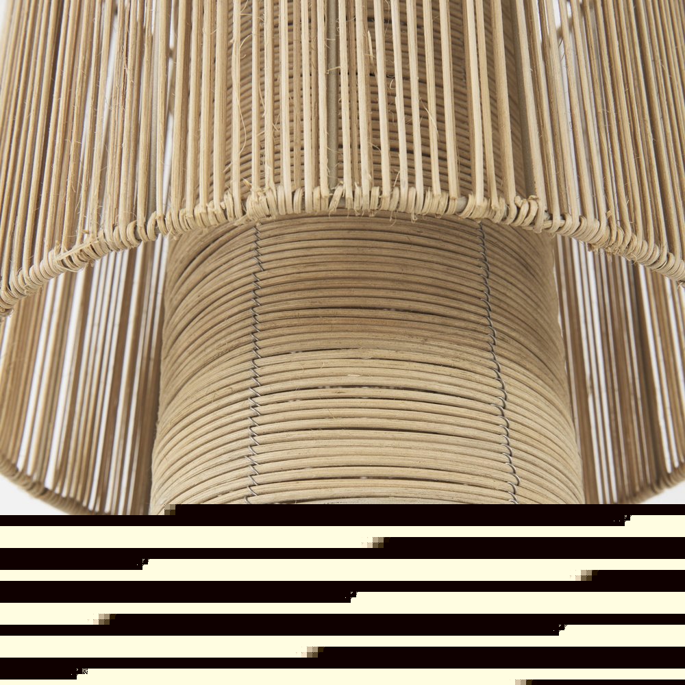 Natural Cane Cylindrical Hanging Pendant Light