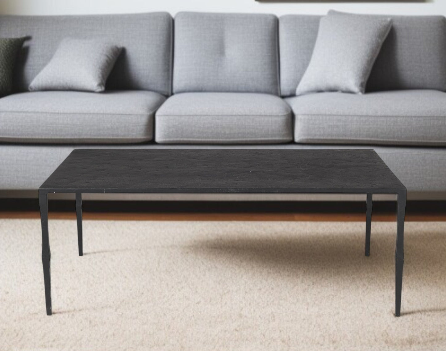 22" Black Iron Coffee Table