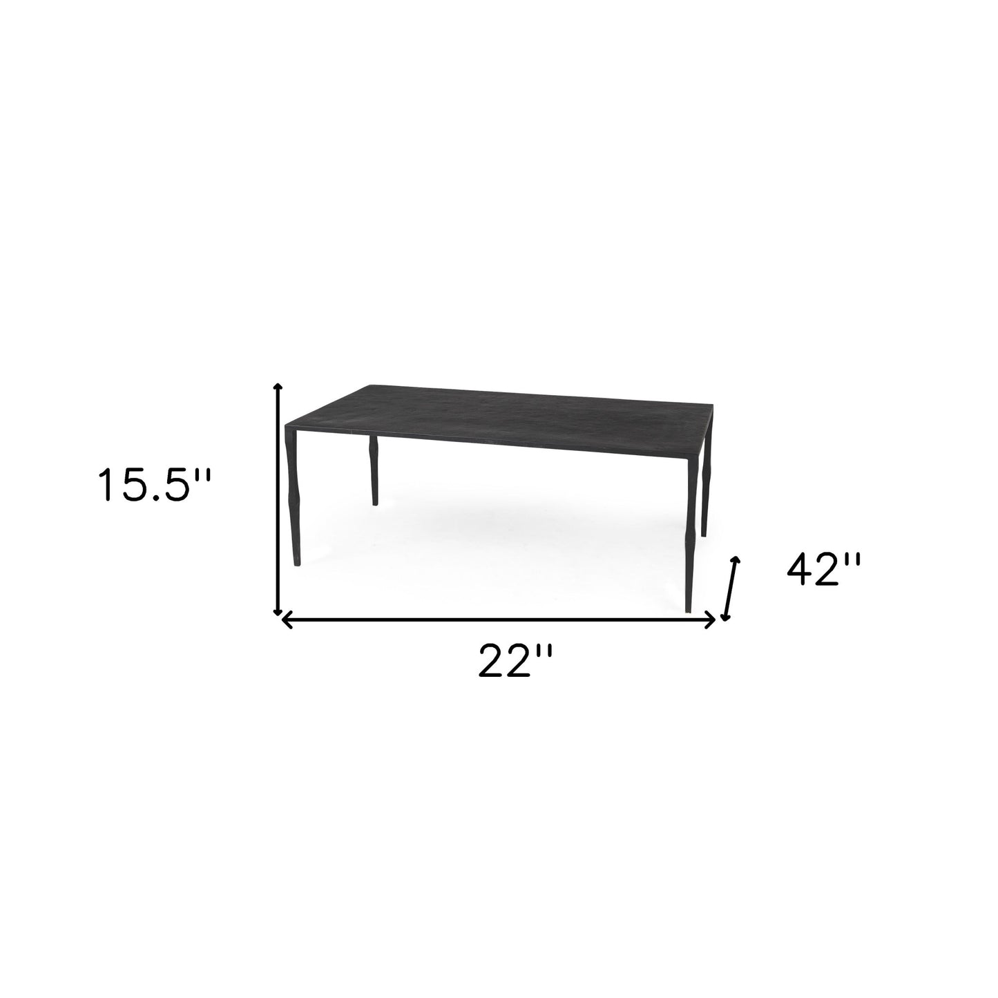 22" Black Iron Coffee Table