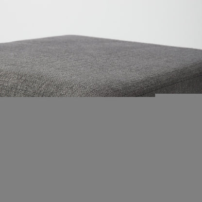 26" Gray and Black Fabric and Metal Backless Counter Height Bar Chair