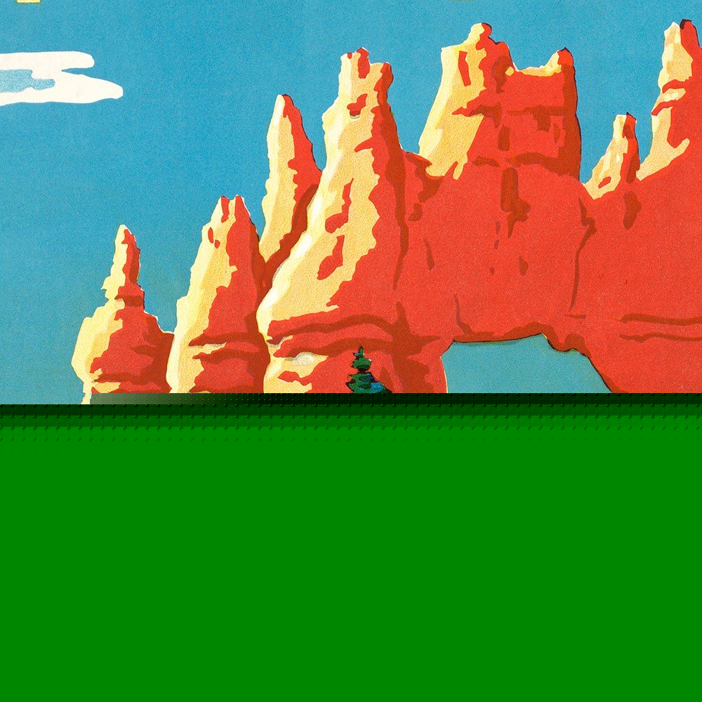 36" X 54" Vintage 1950S Bryce Canyon National Park Wall Art