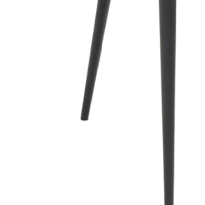 Set of Two Tufted Pink and Black Upholstered Velvet Wing Back Dining Side Chairs