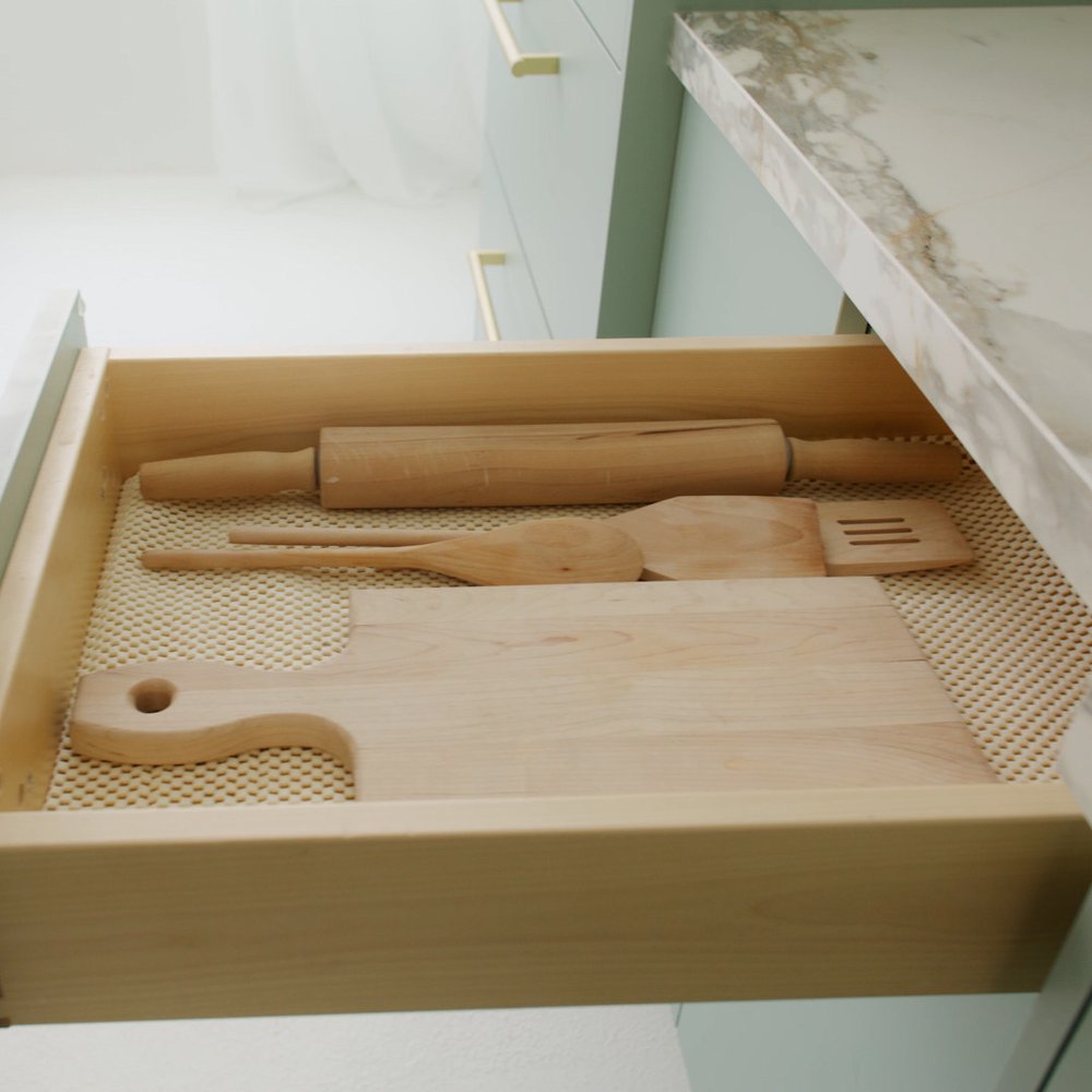 2' x 4' Ivory Striped Weave Non Slip Rug Pad