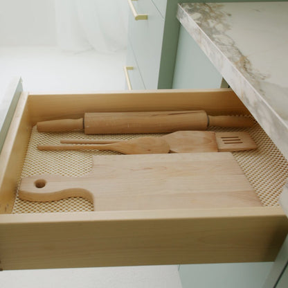 2' x 4' Ivory Striped Weave Non Slip Rug Pad