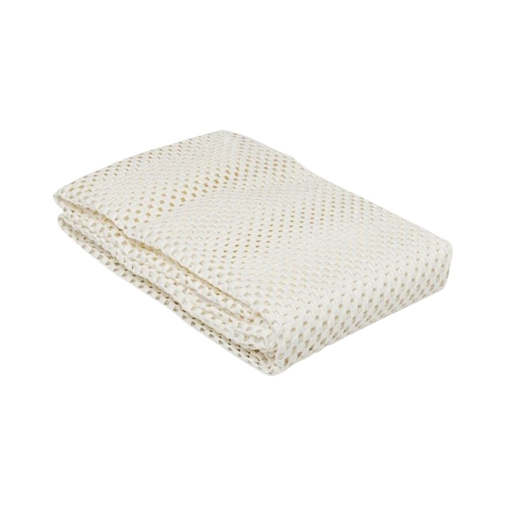 2' x 4' Ivory Striped Weave Non Slip Rug Pad
