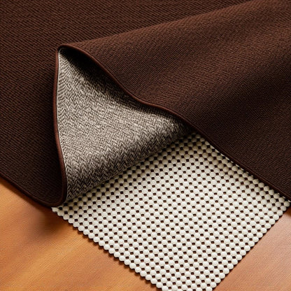 2' x 4' Ivory Striped Weave Non Slip Rug Pad