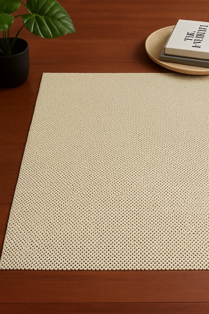 2' x 4' Ivory Striped Weave Non Slip Rug Pad