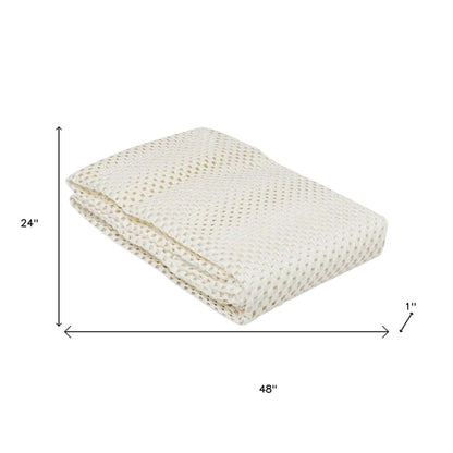 6' x 9' Ivory Striped Weave Non Slip Rug Pad