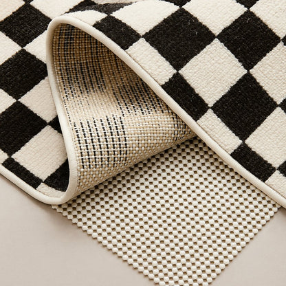 2' x 4' Ivory Striped Weave Non Slip Rug Pad