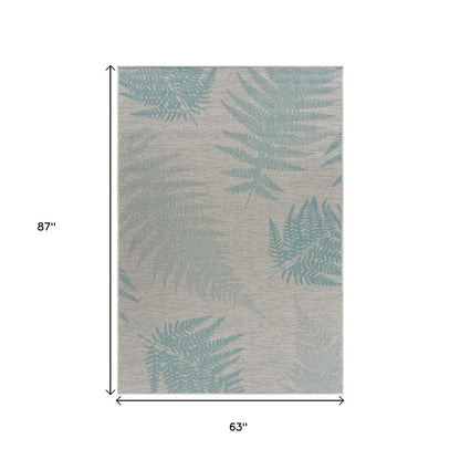 5' X 7' Gray Indoor Outdoor Area Rug