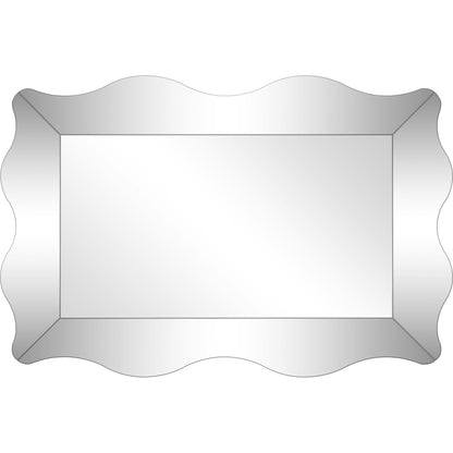 35" Clear Novelty Glass Framed Accent Mirror