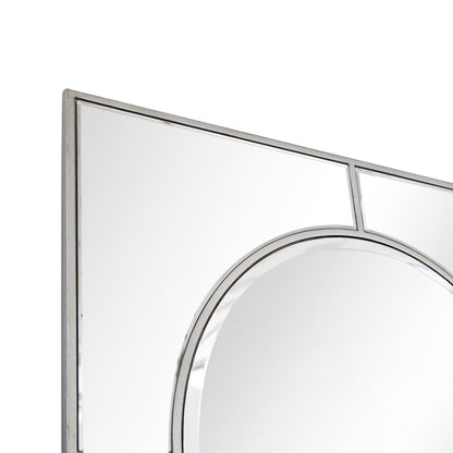 48" Silver Metal Framed Accent Mirror
