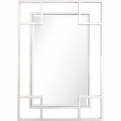 42" Silver Metal Framed Accent Mirror