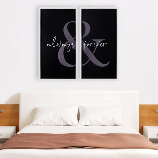 Two Piece Always and Forever Wall Art