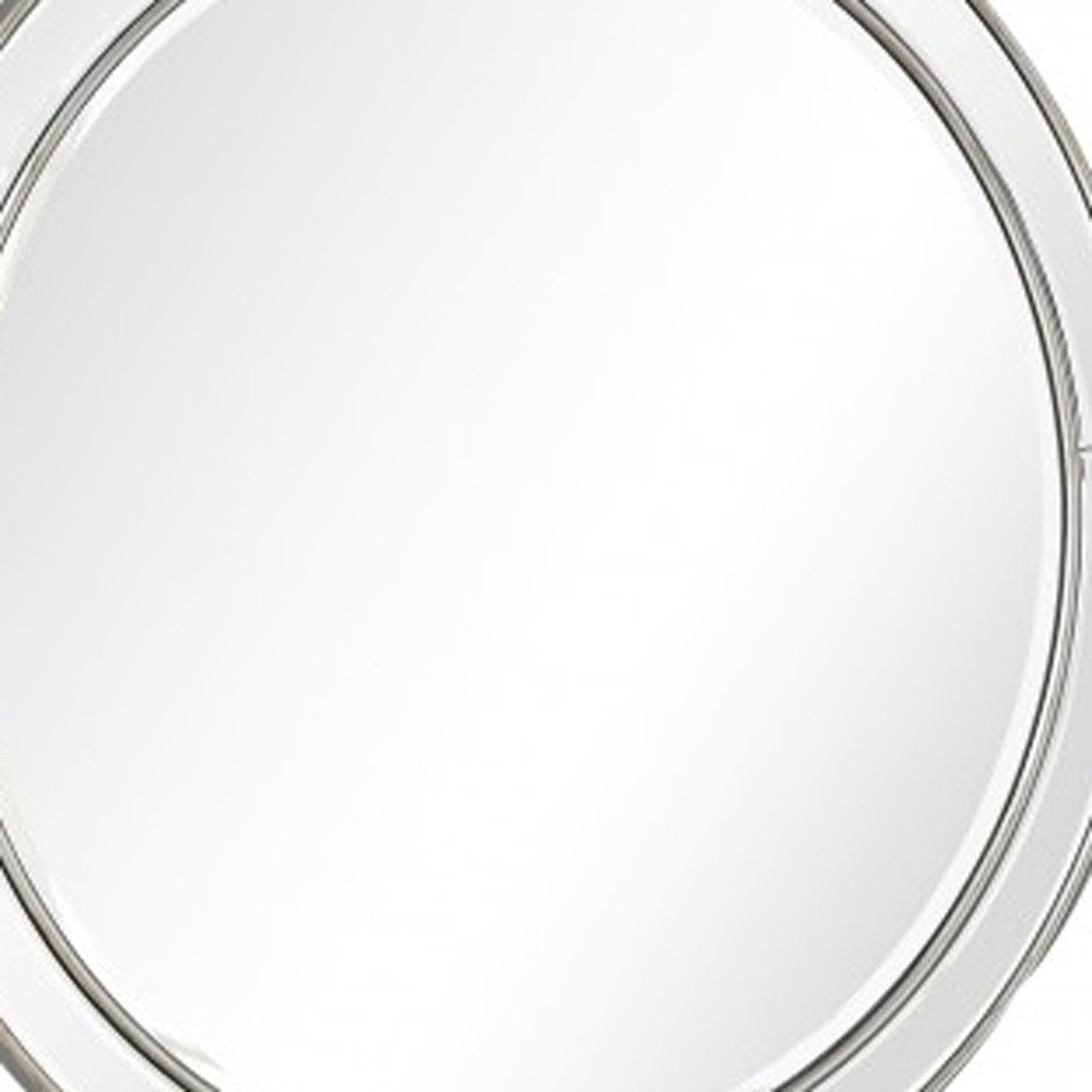 48" Silver Mirrored Glass Console Table