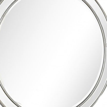 48" Silver Mirrored Glass Console Table