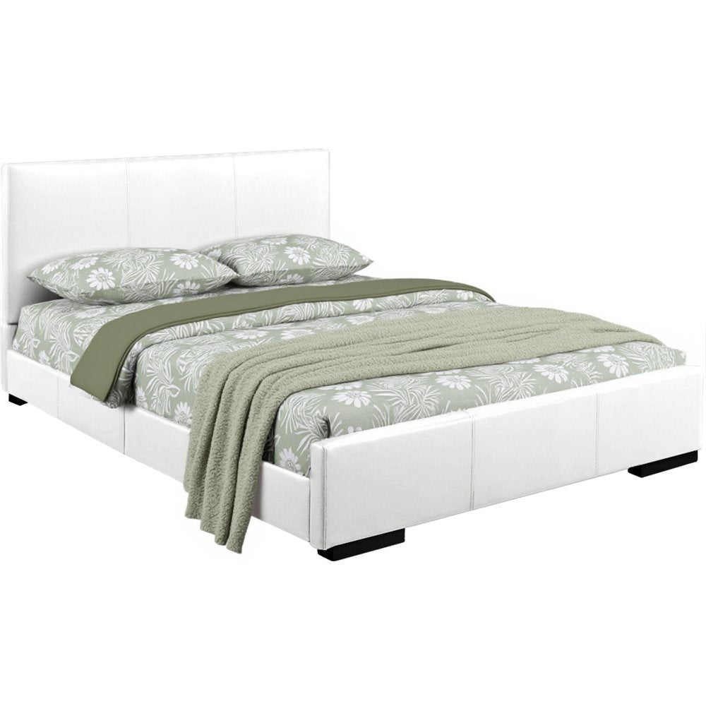 Black Faux Leather King Bed Frame
