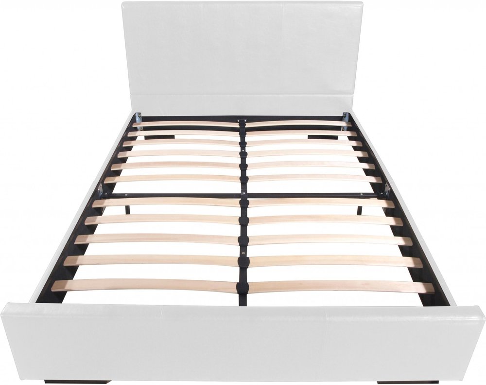 Black Faux Leather King Bed Frame