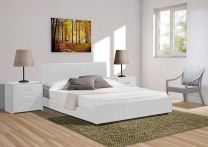 Black Faux Leather King Bed Frame