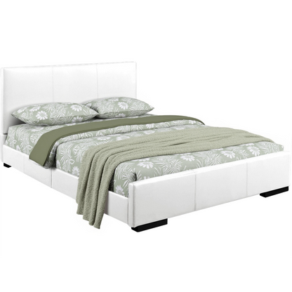 Black Faux Leather King Bed Frame