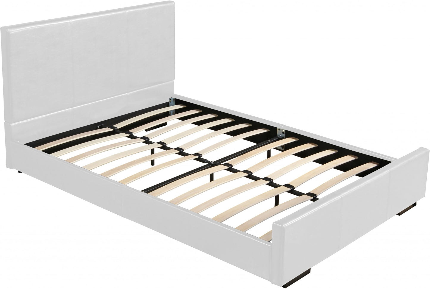 Black Faux Leather King Bed Frame