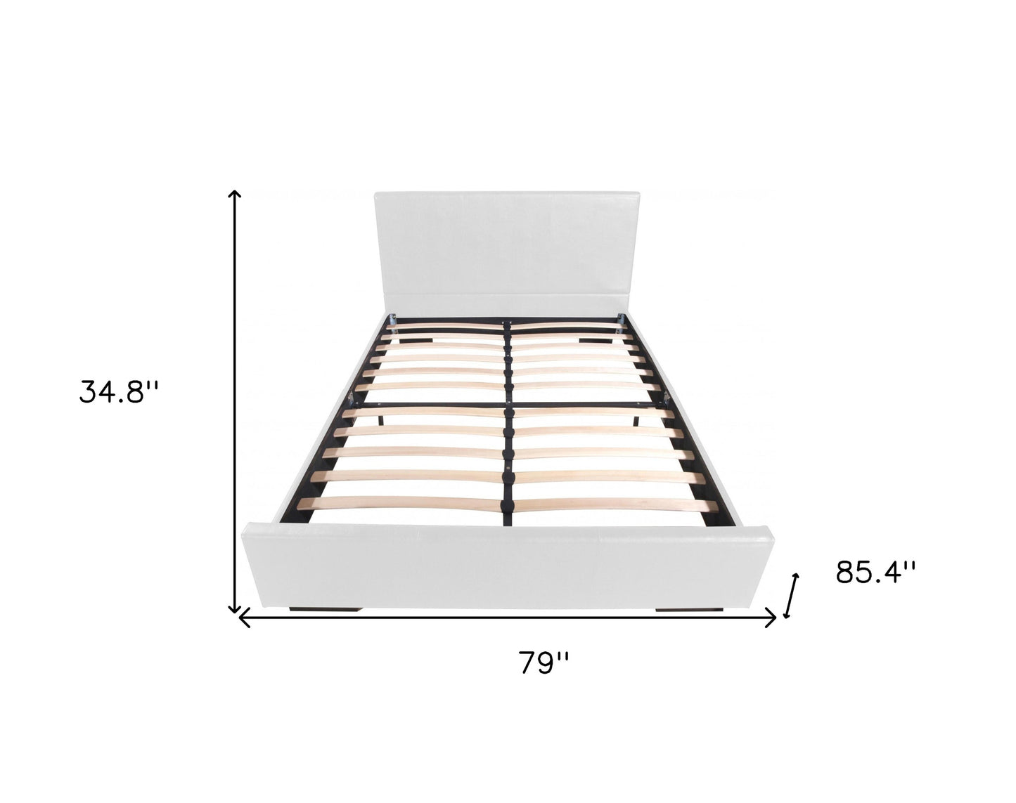 Black Faux Leather King Bed Frame